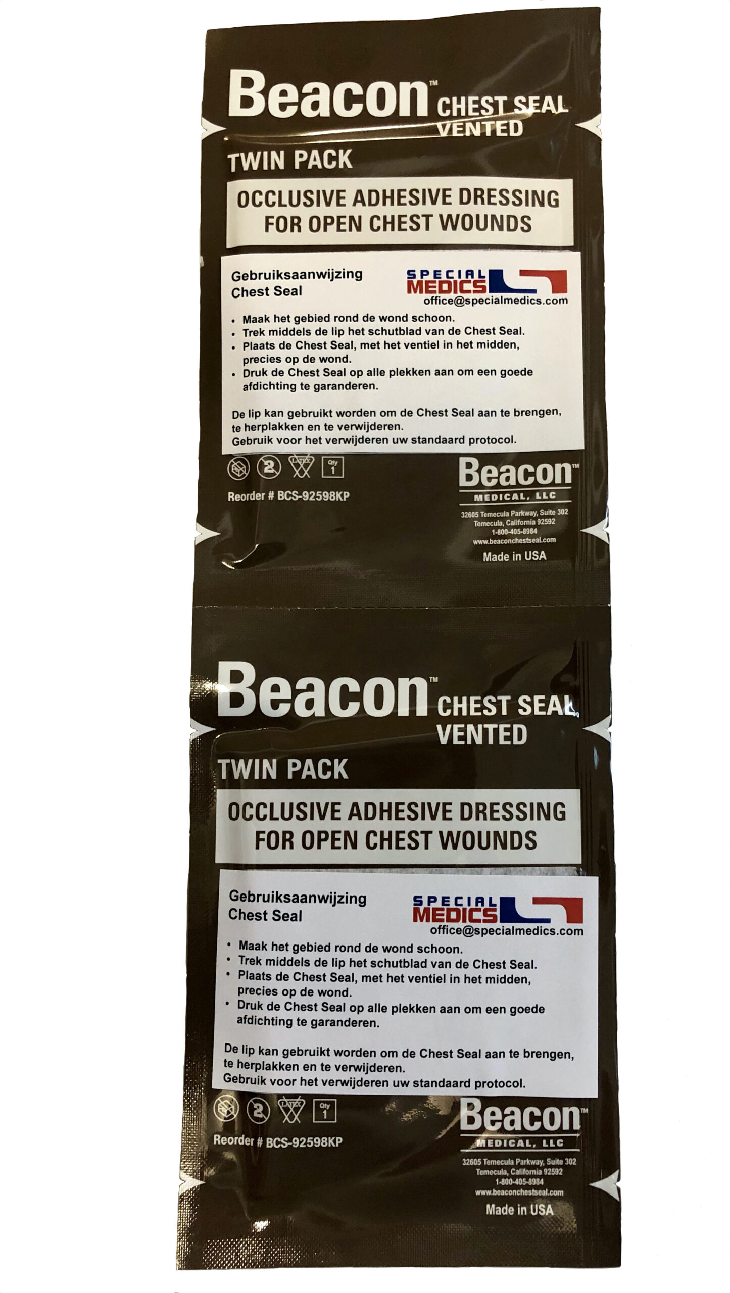 Beacon Chest Seal Vented – Twin Pack – Tacticals.be